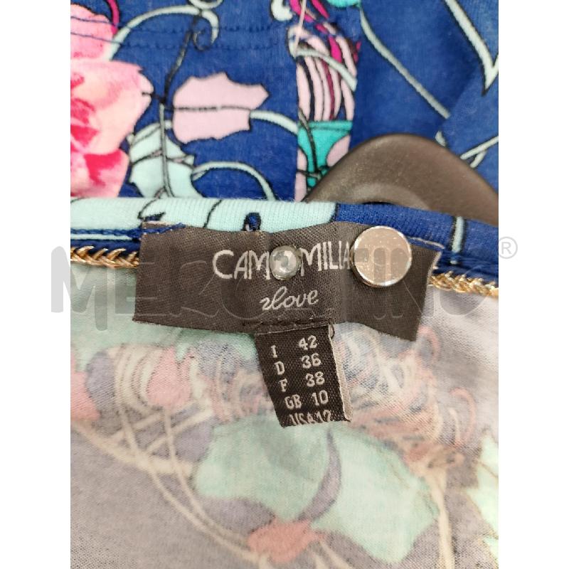 MAGLIA DONNA CAMOMILLA BASE BLU DIS. FIORI COL. | Mercatino dell'Usato Salerno fratte 3