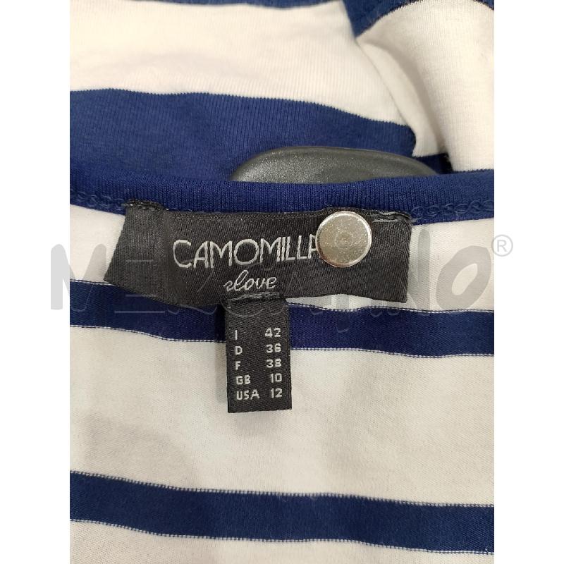 MAGLIA DONNA CAMOMILLA RIGHE BLU BIANCHE ROSSE NODO ALLA MARINARA APPL. | Mercatino dell'Usato Salerno fratte 3