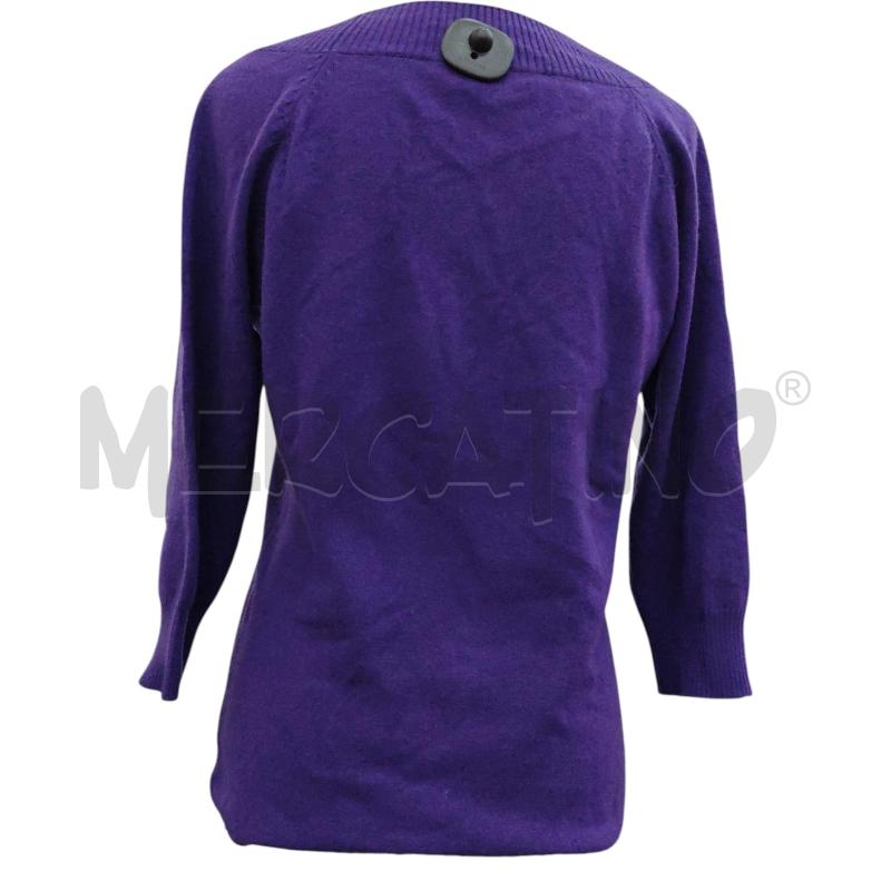 MAGLIA DONNA CAPUA VIOLA 100X100 CASHMERE | Mercatino dell'Usato Salerno fratte 2