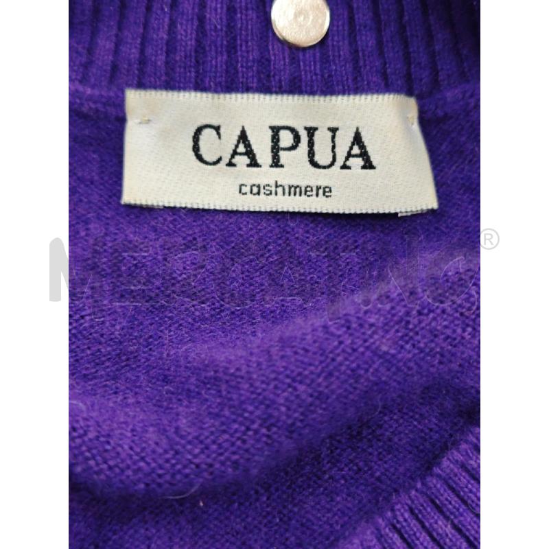 MAGLIA DONNA CAPUA VIOLA 100X100 CASHMERE | Mercatino dell'Usato Salerno fratte 3