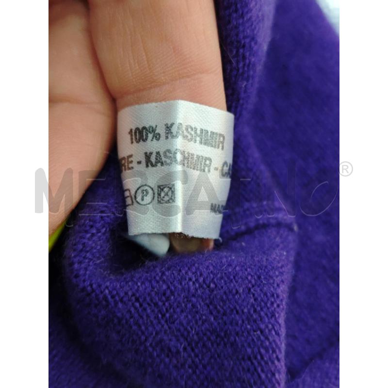 MAGLIA DONNA CAPUA VIOLA 100X100 CASHMERE | Mercatino dell'Usato Salerno fratte 4