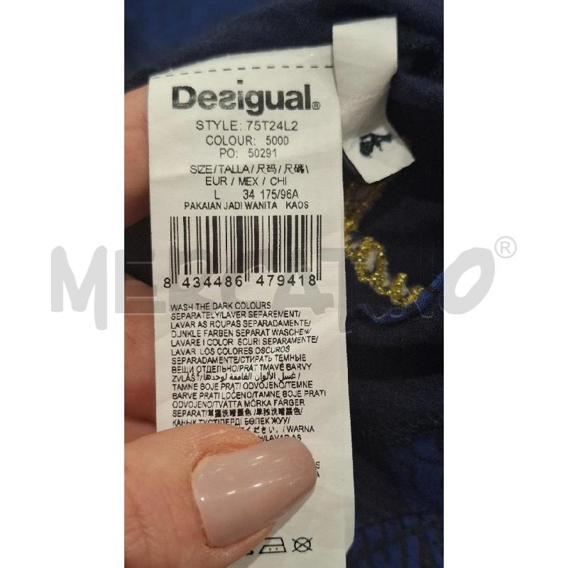 MAGLIA DONNA DESIGUAL FANT. CELESTE | Mercatino dell'Usato Salerno fratte 4