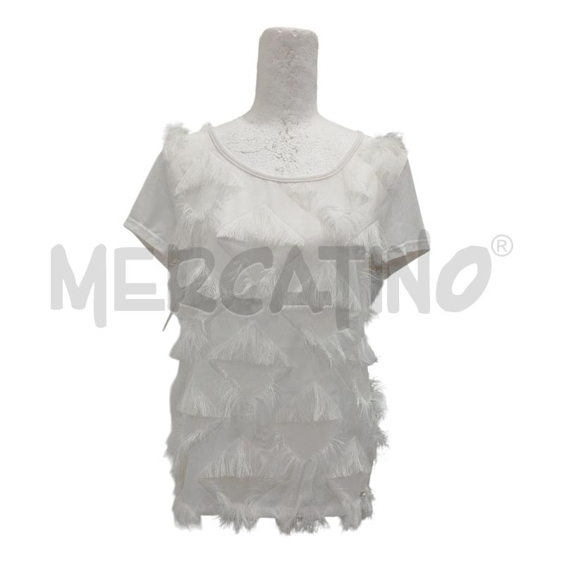 MAGLIA DONNA KORALLINE BIANCA PIUMATA AVANTI | Mercatino dell'Usato Salerno fratte 1