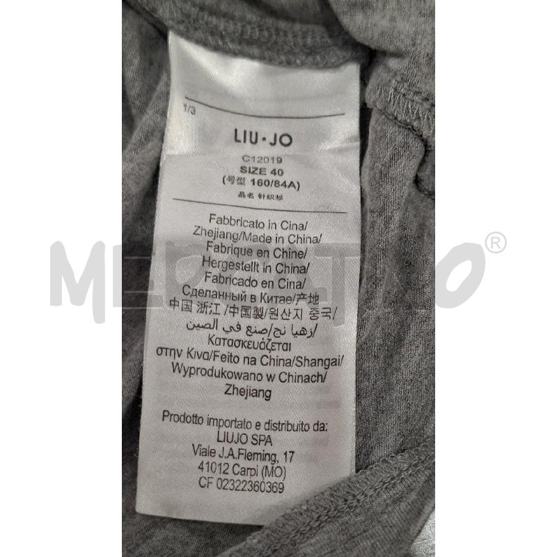 MAGLIA DONNA LIU JO MONOSPALLA AVANTI TORTOTA DIETRO GRIGIA | Mercatino dell'Usato Salerno fratte 4
