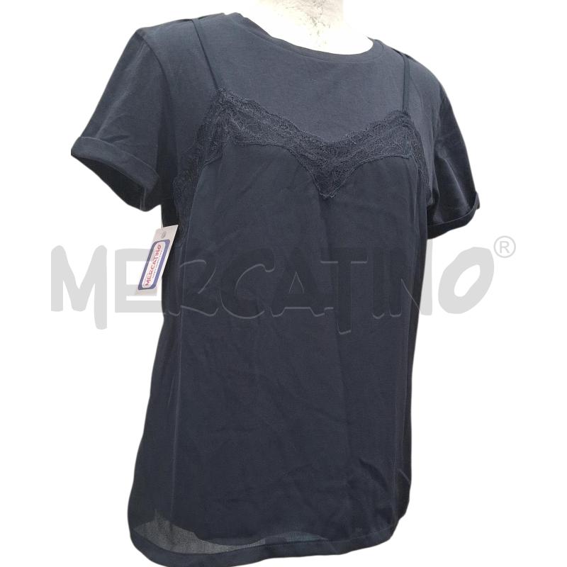 MAGLIA DONNA MARELLA BLU NAVY CARTELLINATA | Mercatino dell'Usato Salerno fratte 1