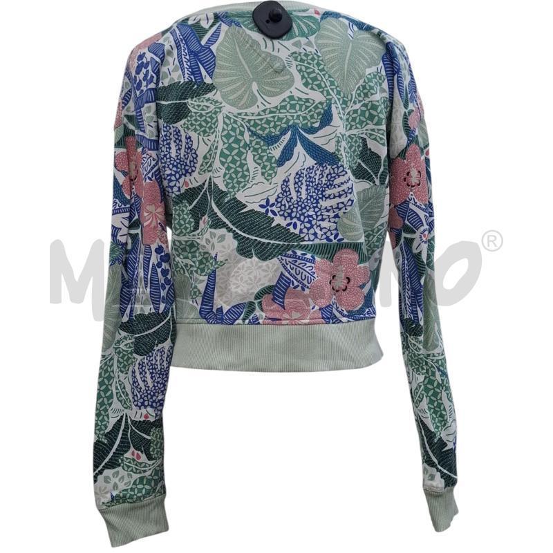MAGLIA DONNA TOMMY JEANS VERDE MENTA FOGLIE DISEGNATE | Mercatino dell'Usato Salerno fratte 2