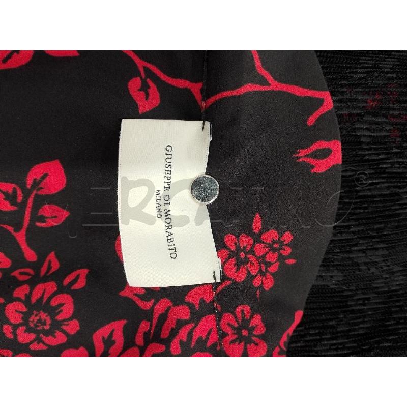 MAGLIA DONNA  GIUSEPPE DI MORABITO NERA ROSE ROSSE 100X100 SETA | Mercatino dell'Usato Salerno fratte 3