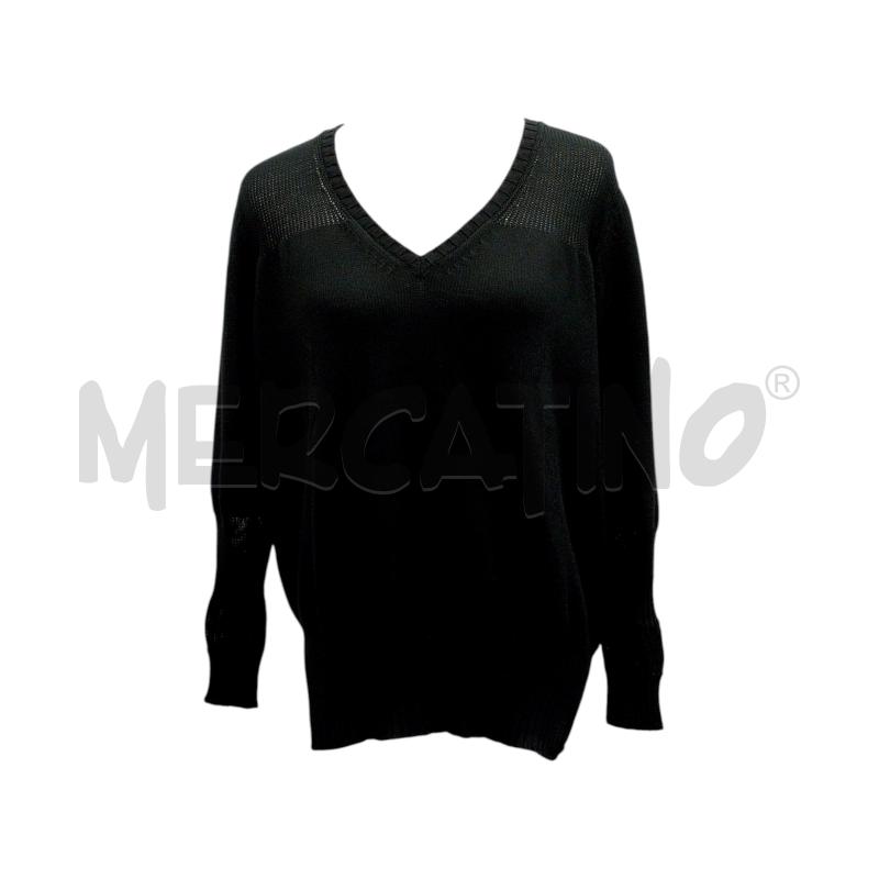 MAGLIONCINO DONNA GRAN SASSO 100X100 COTONE NERO | Mercatino dell'Usato Salerno fratte 1