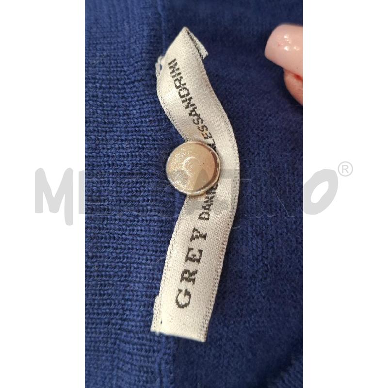MAGLIONE UOMO GREY DANIELE ALESSANDRINI BLU 100X100 LANA VERG. | Mercatino dell'Usato Salerno fratte 3