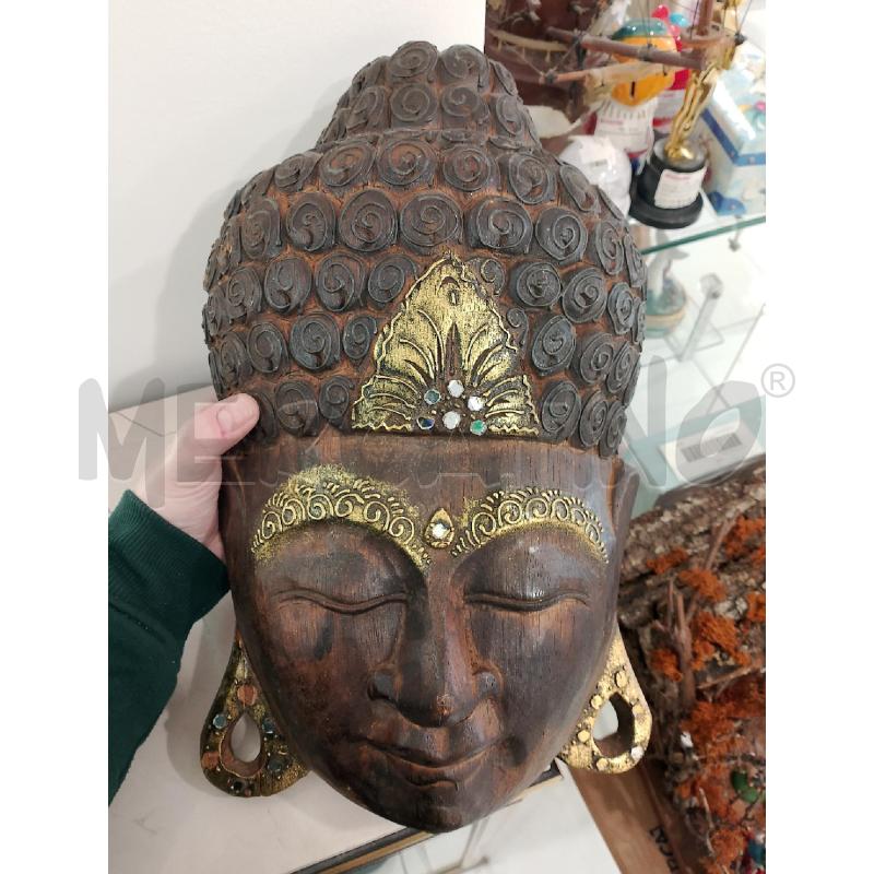 MASCHERA IN LEGNO BUDDHA  | Mercatino dell'Usato Salerno fratte 3