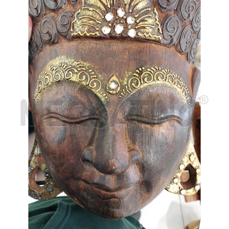 MASCHERA IN LEGNO BUDDHA  | Mercatino dell'Usato Salerno fratte 4