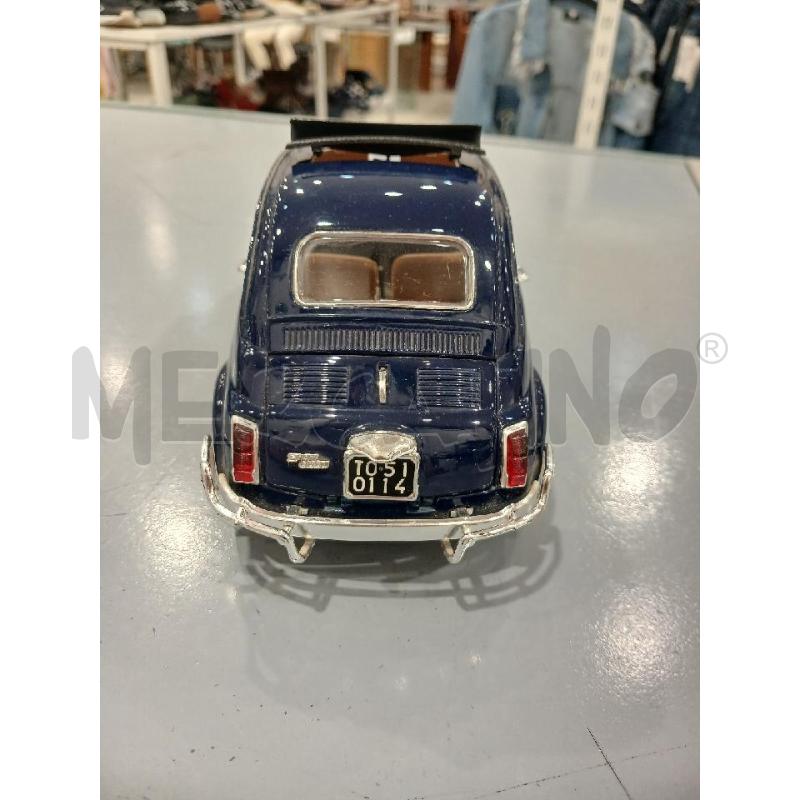 MODELLINO BBURAGO  FIAT 500 BLU  1:18 | Mercatino dell'Usato Salerno fratte 4