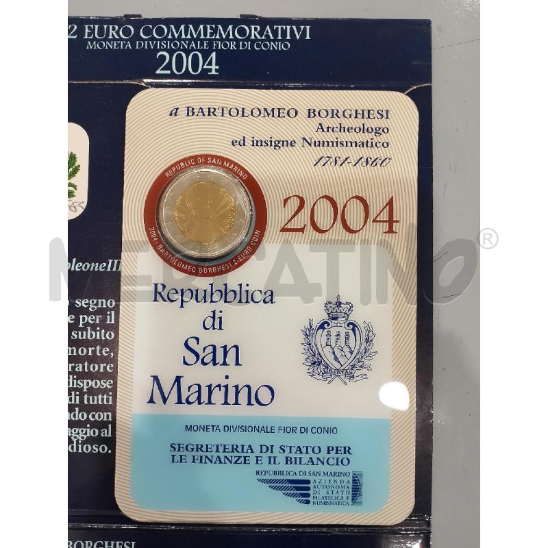 MONETA SAN MARINO 2 EURO COMMEMORATIVI BARTOLOMEO BORGHESI 2004 | Mercatino dell'Usato Salerno fratte 2