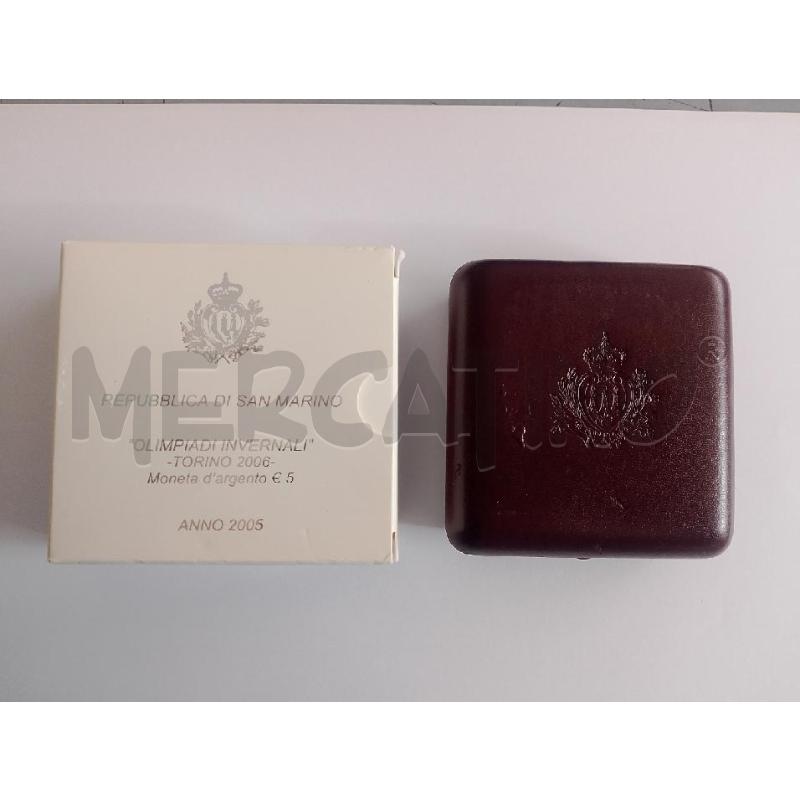 MONETA SAN MARINO 5€ OLIMPIADI INVERNALI TORINO 2006 AR | Mercatino dell'Usato Salerno fratte 5