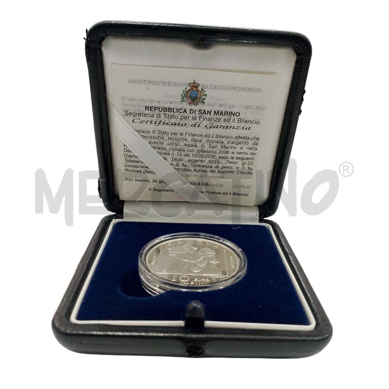 MONETA SAN MARINO ANTONIO CANOVA 2006 AR  | Mercatino dell'Usato Salerno fratte 1