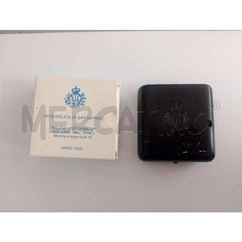 MONETA SAN MARINO MILIZIA UNIFORMATA 10 EURO AR 2005 | Mercatino dell'Usato Salerno fratte 5