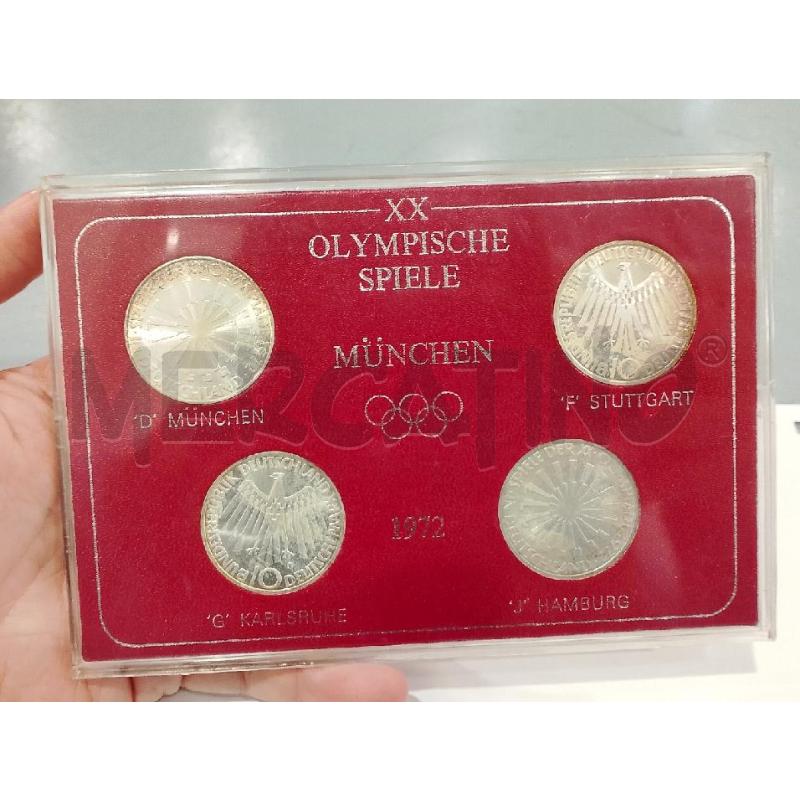 MONETE 4 VALORI XX GIOCHI OLIMPICI MONACO 1972 | Mercatino dell'Usato Salerno fratte 1