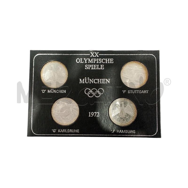 MONETE 4 VALORI XX GIOCHI OLIMPICI MONACO 1972 NERO | Mercatino dell'Usato Salerno fratte 1