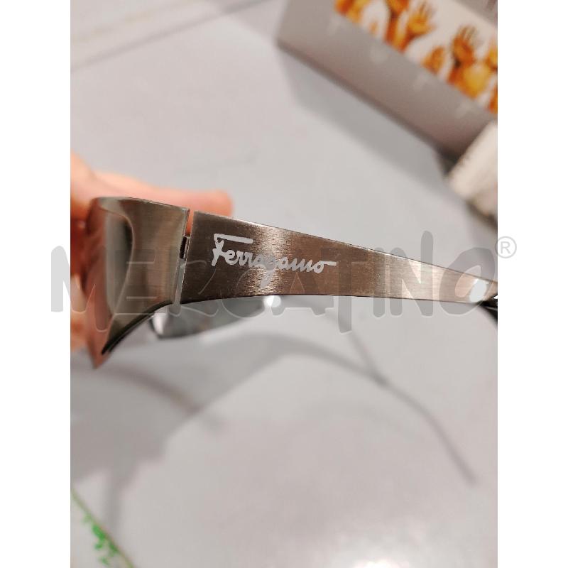 OCCHIALI UOMO SALVATORE FERRAGAMO MASCHERINA 1067 NERO GRIGIO | Mercatino dell'Usato Salerno fratte 5