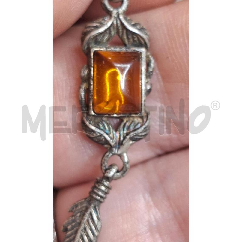 ORECCHINI VINTAGE PEND. FOGLIA PIETRA ARANCIO | Mercatino dell'Usato Salerno fratte 2