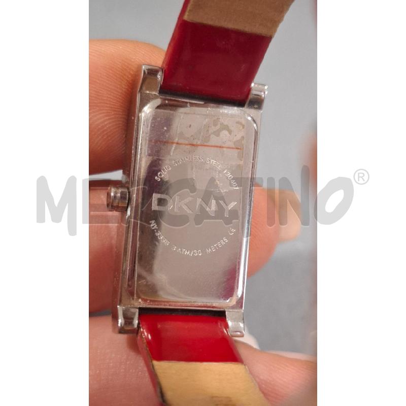 OROLOGIO DA POLSO DKNY ROSSO QUADRANTE ACCIAIO E PELLE | Mercatino dell'Usato Salerno fratte 3