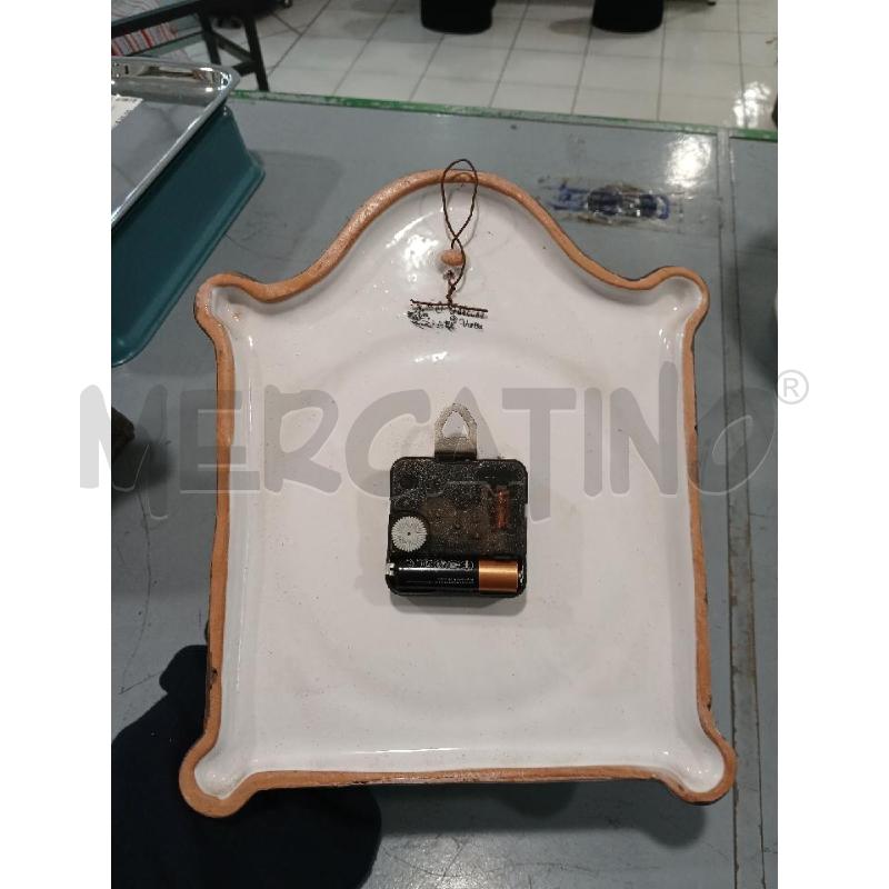 OROLOGIO FALCONE CERAMICA BLU DECORI GIALLI FUNZIONANTE | Mercatino dell'Usato Salerno fratte 4