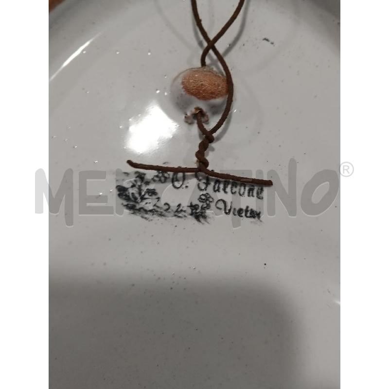 OROLOGIO FALCONE CERAMICA BLU DECORI GIALLI FUNZIONANTE | Mercatino dell'Usato Salerno fratte 5