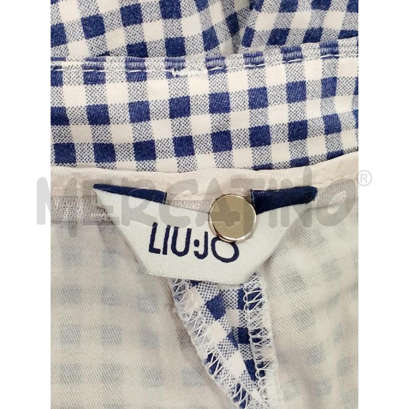 PANTALONCINO DONNA LIU JO QUADRETTI BLU/BIANCHI | Mercatino dell'Usato Salerno fratte 3