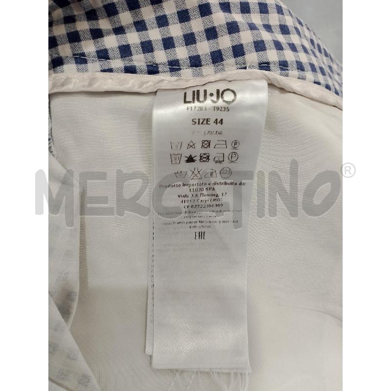 PANTALONCINO DONNA LIU JO QUADRETTI BLU/BIANCHI | Mercatino dell'Usato Salerno fratte 4