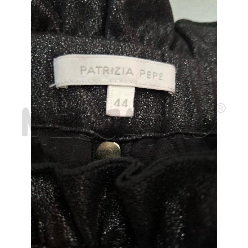 PANTALONCINO DONNA PATRIZIA PEPE NERO BRILLANTINATO CON CINTURA | Mercatino dell'Usato Salerno fratte 3