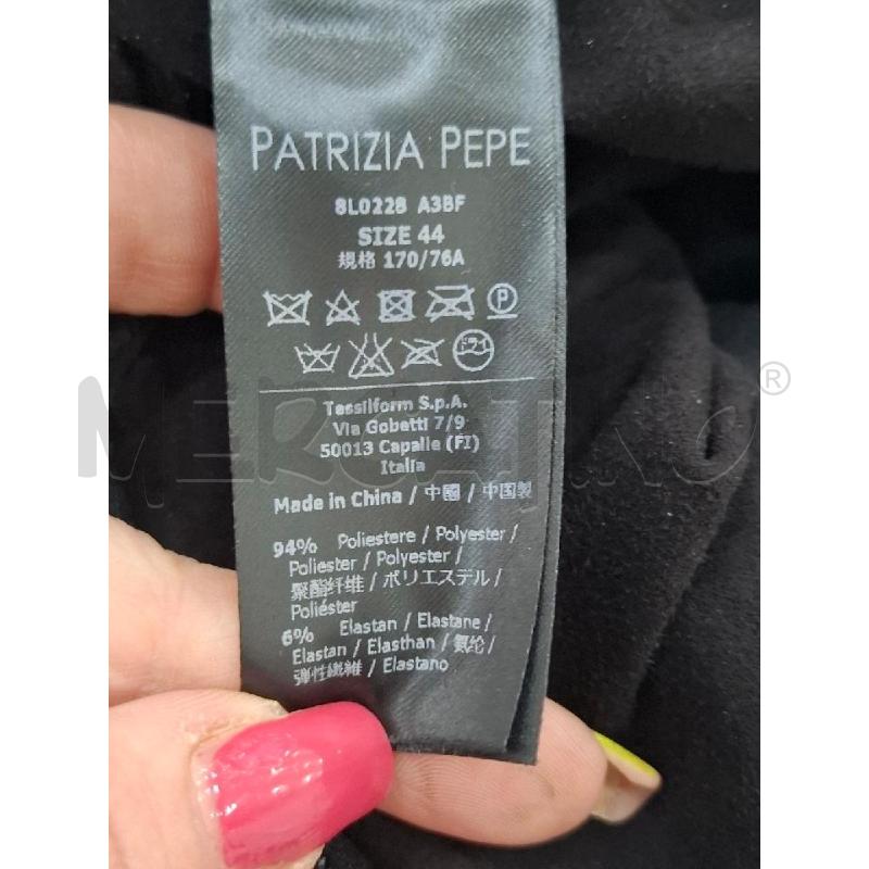 PANTALONCINO DONNA PATRIZIA PEPE NERO BRILLANTINATO CON CINTURA | Mercatino dell'Usato Salerno fratte 4