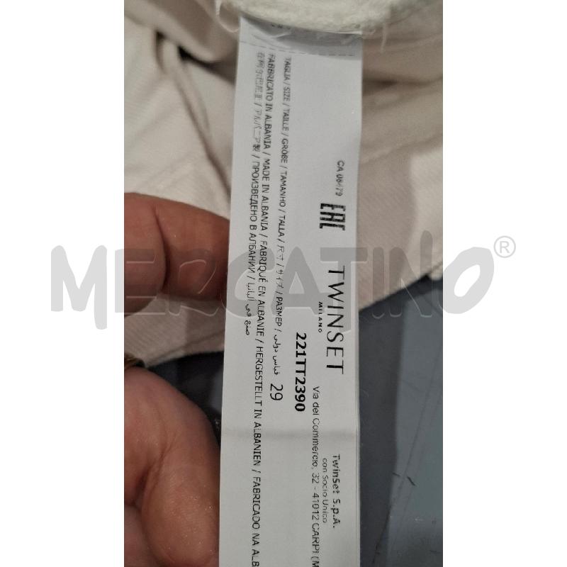 PANTALONCINO DONNA TWINSET BIANCO TG.43 | Mercatino dell'Usato Salerno fratte 4