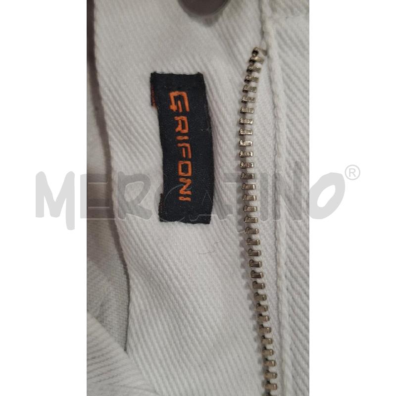 PANTALONE/JEANS DONNA GRIFONI BIANCO VITA BASSA TG.40 | Mercatino dell'Usato Salerno fratte 4
