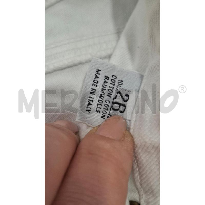 PANTALONE/JEANS DONNA GRIFONI BIANCO VITA BASSA TG.40 | Mercatino dell'Usato Salerno fratte 5