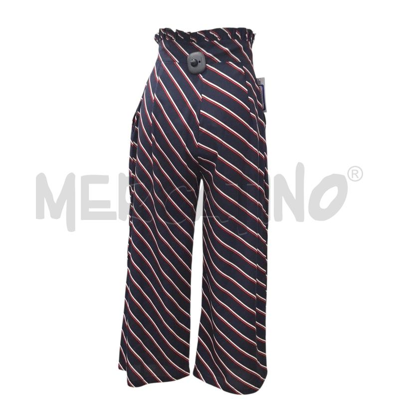 PANTALONE DONNA ARTIGLI BLU NAVY RIGHE OBL. ROSSE/BIANCHE | Mercatino dell'Usato Salerno fratte 2