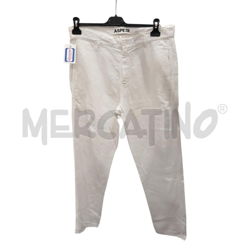 PANTALONE DONNA ASPESI BIANCO IN LINO | Mercatino dell'Usato Salerno fratte 1