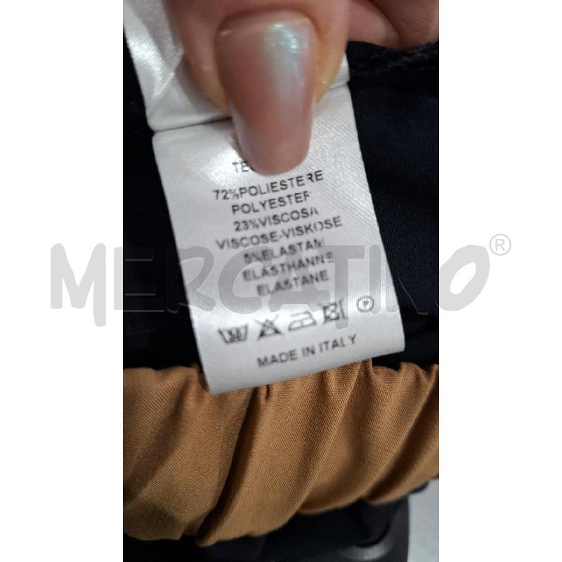 PANTALONE DONNA BLANCA VITA NERO FASCIA MARRONCINA TG.42 | Mercatino dell'Usato Salerno fratte 5