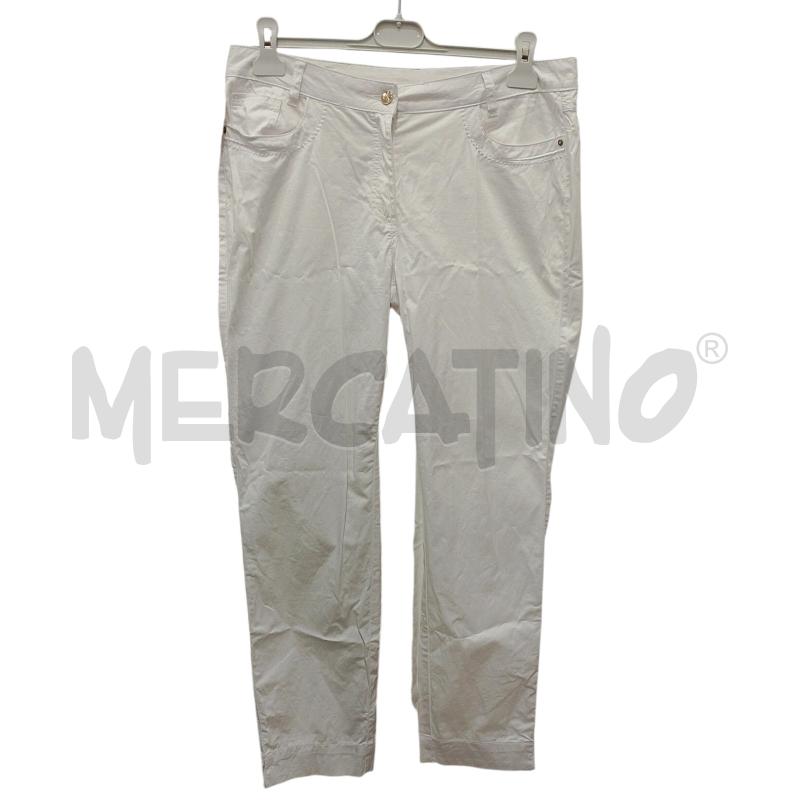 PANTALONE DONNA ELGI BIANCO COTONE TG.46 | Mercatino dell'Usato Salerno fratte 1