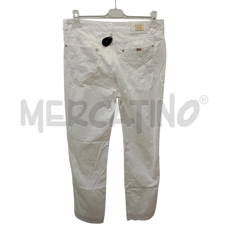 PANTALONE DONNA ELGI BIANCO COTONE TG.46 | Mercatino dell'Usato Salerno fratte 2