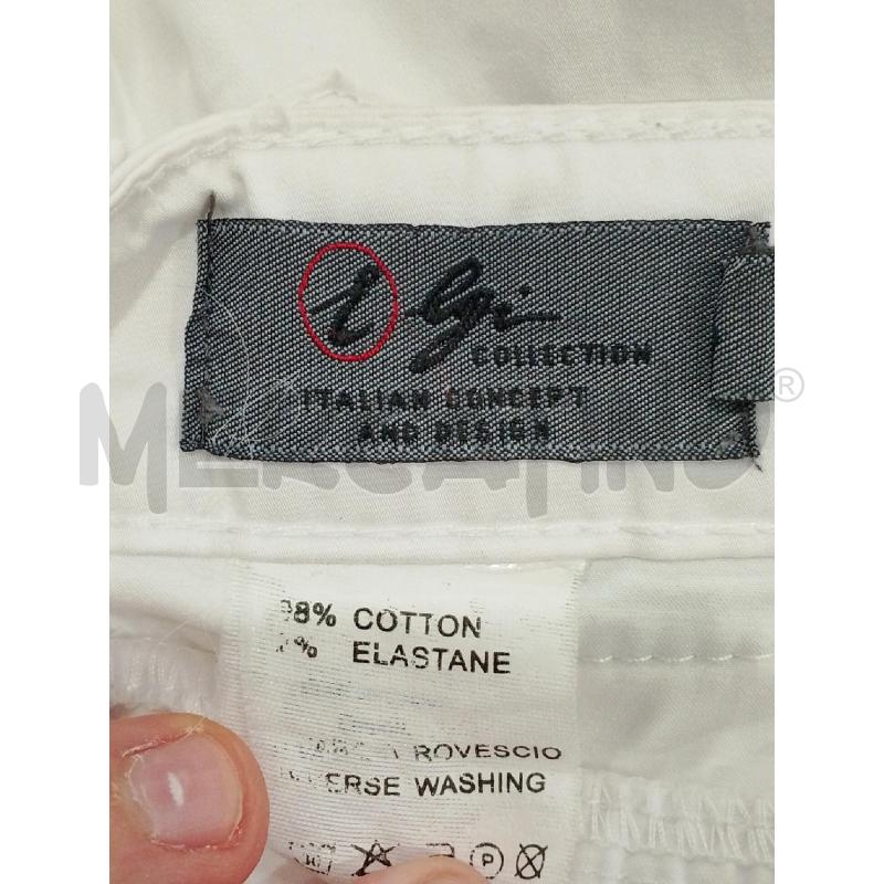 PANTALONE DONNA ELGI BIANCO COTONE TG.46 | Mercatino dell'Usato Salerno fratte 3