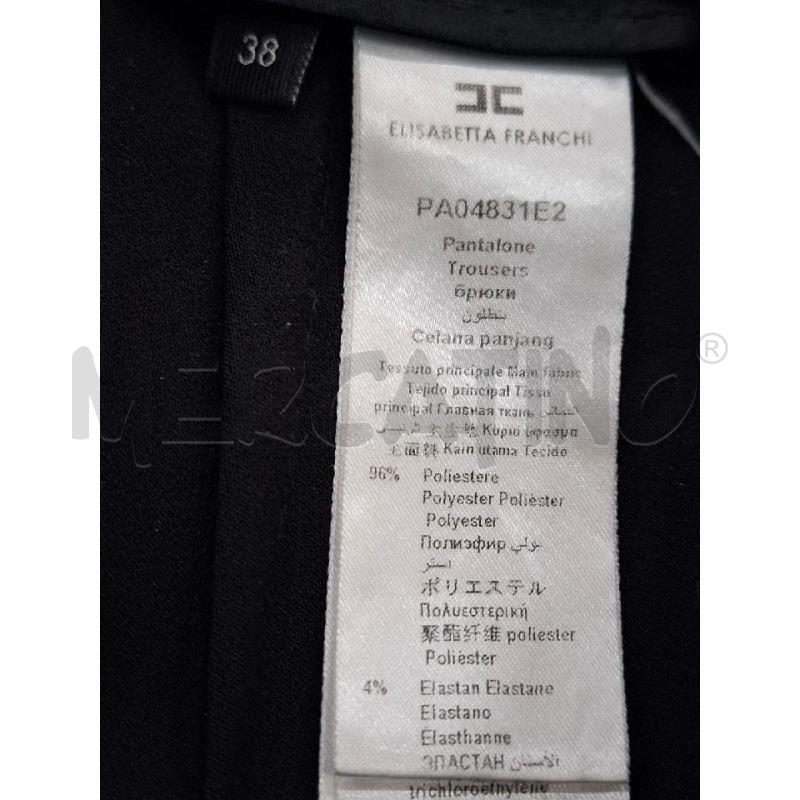 PANTALONE DONNA ELISABETTA FRANCHI NERO | Mercatino dell'Usato Salerno fratte 3