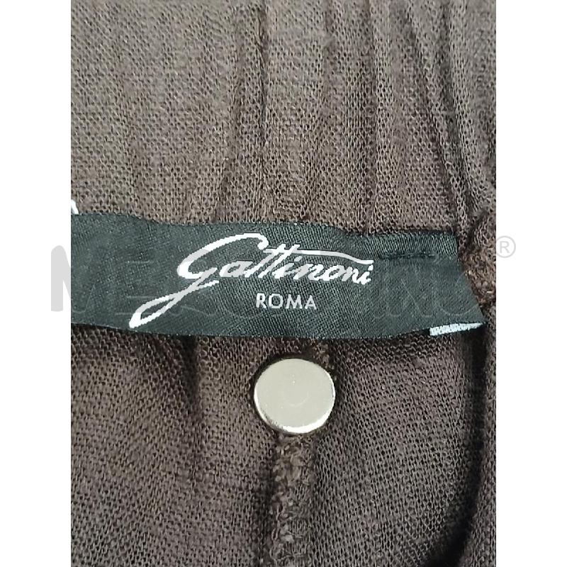PANTALONE DONNA GATTINONI MISTO LINO MARRONE1 | Mercatino dell'Usato Salerno fratte 3