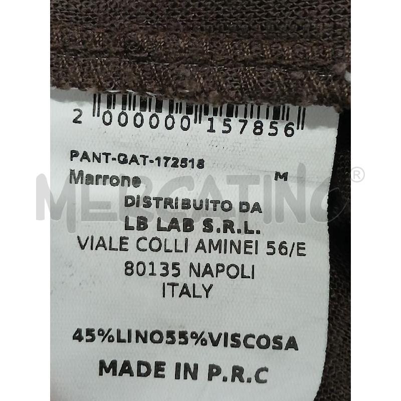 PANTALONE DONNA GATTINONI MISTO LINO MARRONE1 | Mercatino dell'Usato Salerno fratte 4