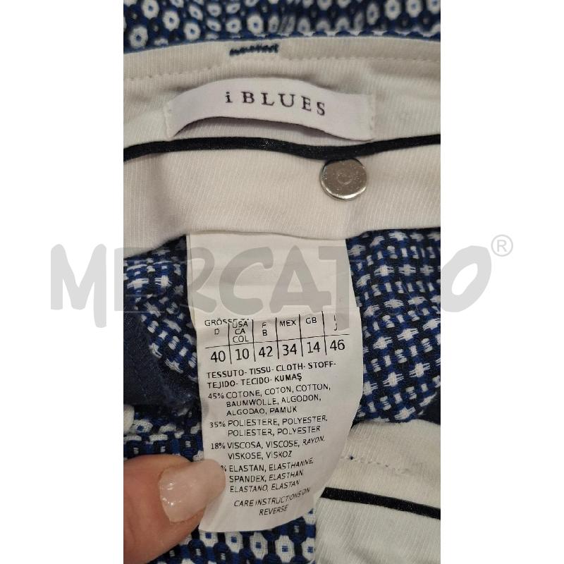 PANTALONE DONNA IBLUES BLU FANT. BIANCA | Mercatino dell'Usato Salerno fratte 3