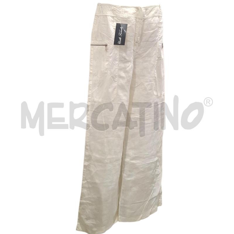 PANTALONE DONNA IBLUES PANNA MOD. A PALAZZO MISTO COTONE | Mercatino dell'Usato Salerno fratte 1