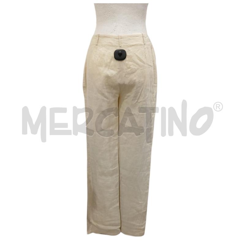 PANTALONE DONNA LE COLONIAL CREMA IN LINO | Mercatino dell'Usato Salerno fratte 2