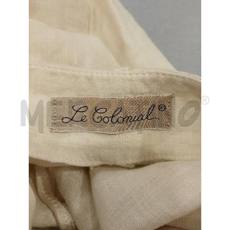 PANTALONE DONNA LE COLONIAL CREMA IN LINO | Mercatino dell'Usato Salerno fratte 3