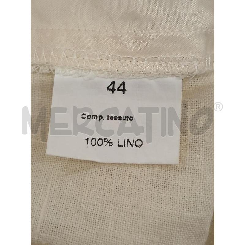 PANTALONE DONNA LE COLONIAL CREMA IN LINO | Mercatino dell'Usato Salerno fratte 4