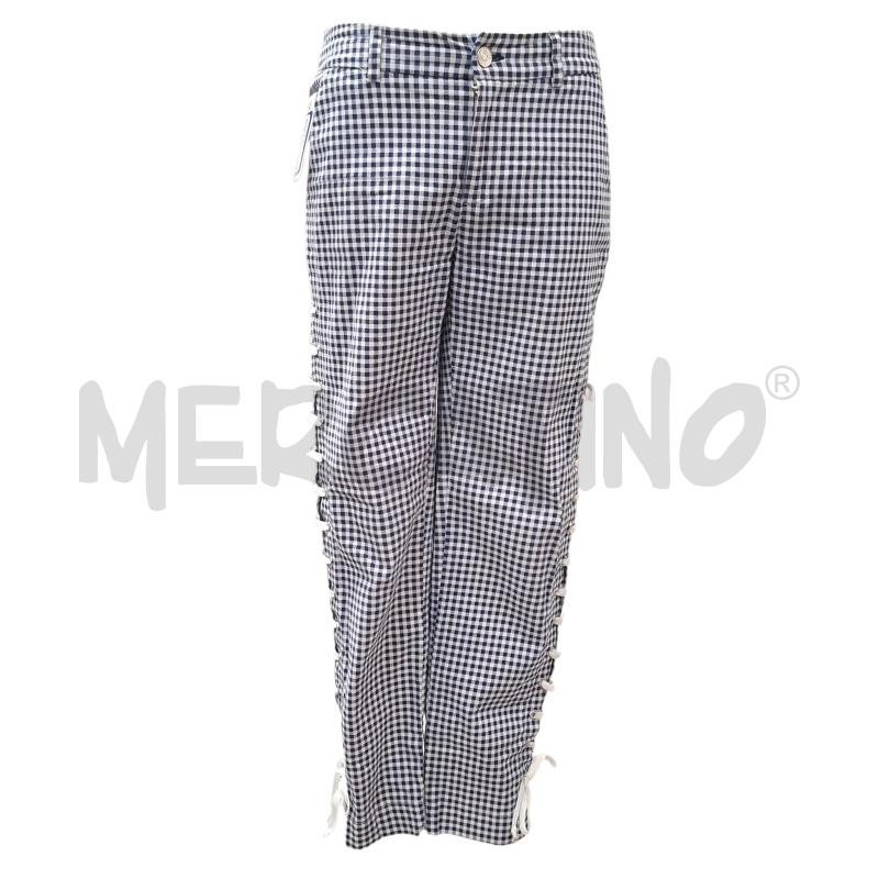 PANTALONE DONNA LIU JO QUADRETTI BLU/BIANCHI | Mercatino dell'Usato Salerno fratte 1
