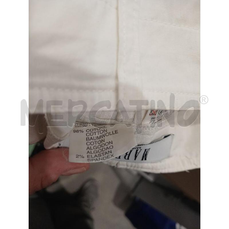 PANTALONE DONNA MARELLA BIANCO COTONE | Mercatino dell'Usato Salerno fratte 4